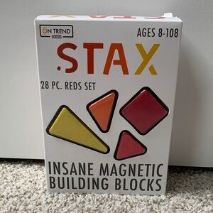 STAX Magnetic Building Blocks - Red, Yellow, Orange